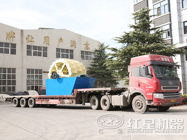 一套洗砂機器發(fā)貨